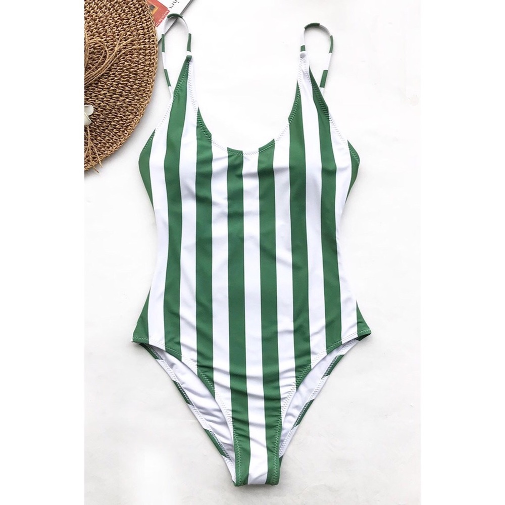 CUPSHE Beauty Of Nature Striped Swimsuit